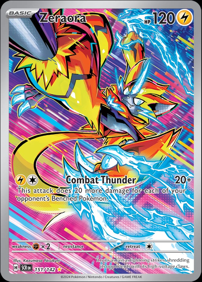 Zeraora 151/142 card from SV07: Stellar Crown