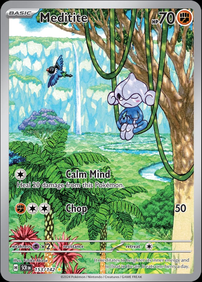 Meditite 153/142 card from SV07: Stellar Crown