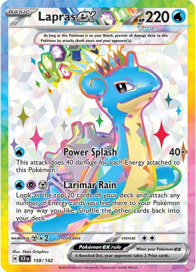 Lapras ex 158/142 card from SV07: Stellar Crown