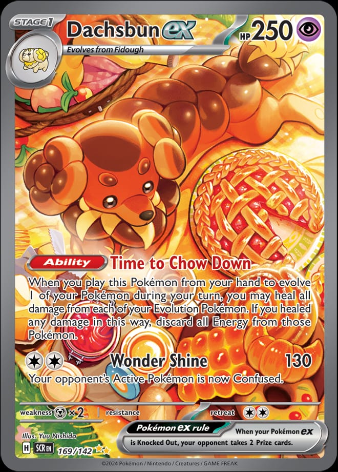 Dachsbun ex 169/142 card from SV07: Stellar Crown