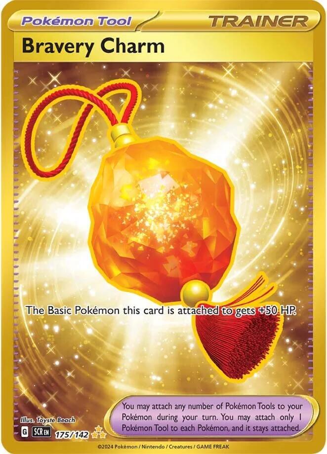 Bravery Charm 175/142 card from SV07: Stellar Crown