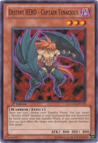 Destiny HERO - Captain Tenacious LCGX-EN123 card from Legendary Collection 2