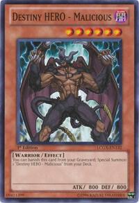 Destiny HERO - Malicious LCGX-EN132 card from Legendary Collection 2