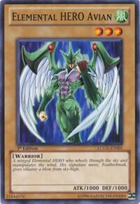 Elemental HERO Avian LCGX-EN001 card from Legendary Collection 2