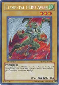 Elemental HERO Avian (Alternate Art) LCGX-EN002 card from Legendary Collection 2
