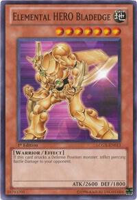 Elemental HERO Bladedge LCGX-EN013 card from Legendary Collection 2