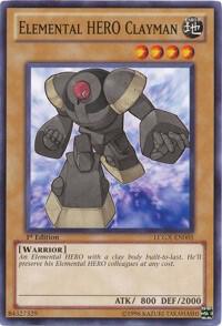 Elemental HERO Clayman LCGX-EN005 card from Legendary Collection 2