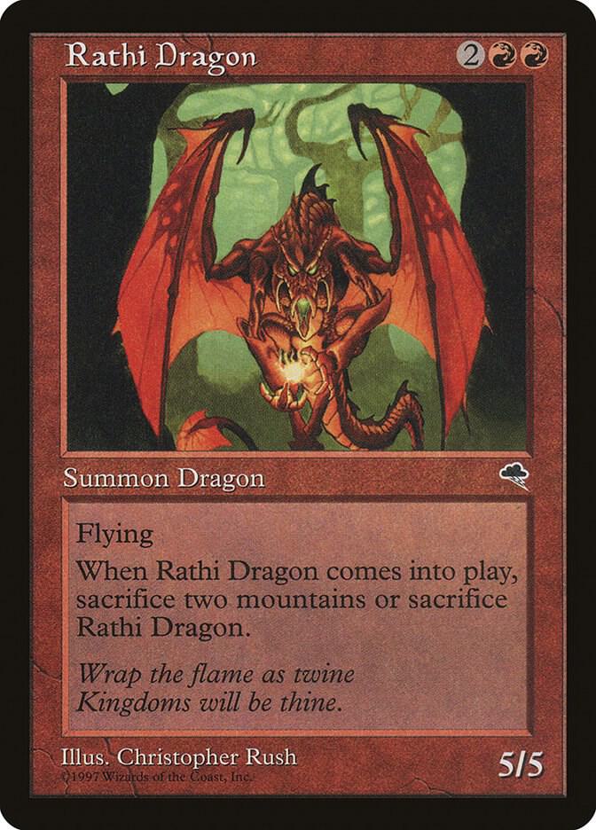 Rathi Dragon 196 card from Tempest
