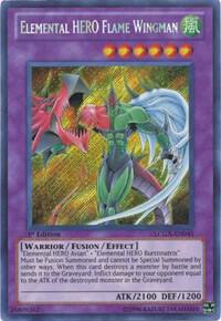 Elemental HERO Flame Wingman LCGX-EN045 card from Legendary Collection 2
