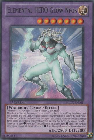 Elemental HERO Glow Neos LCGX-EN061 card from Legendary Collection 2