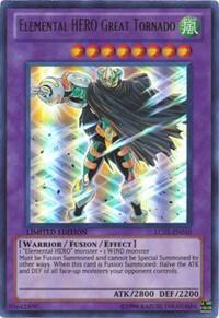 Elemental HERO Great Tornado LC02-EN010 card from Legendary Collection 2