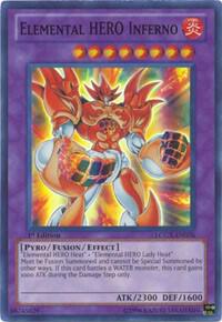 Elemental HERO Inferno LCGX-EN076 card from Legendary Collection 2