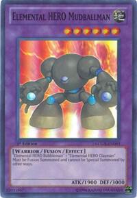 Elemental HERO Mudballman LCGX-EN053 card from Legendary Collection 2