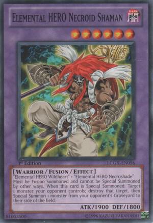 Elemental HERO Necroid Shaman LCGX-EN056 card from Legendary Collection 2