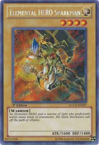 Elemental HERO Sparkman (Alternate Art) LCGX-EN007 card from Legendary Collection 2