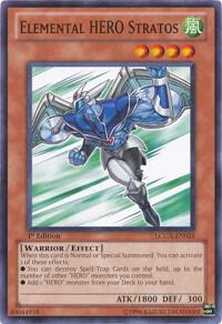 Elemental HERO Stratos LCGX-EN024 card from Legendary Collection 2