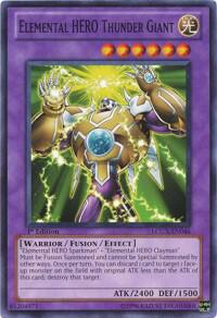 Elemental HERO Thunder Giant LCGX-EN046 card from Legendary Collection 2
