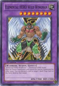 Elemental HERO Wild Wingman LCGX-EN055 card from Legendary Collection 2