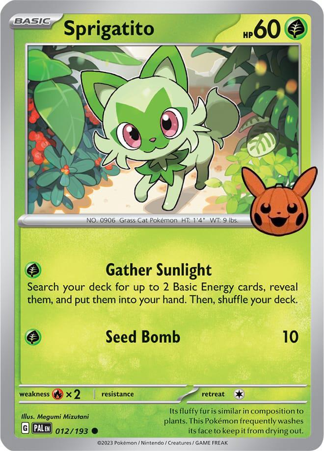 Sprigatito 012/193 card from Trick or Trade BOOster Bundle 2024