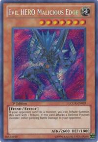 Evil HERO Malicious Edge LCGX-EN029 card from Legendary Collection 2
