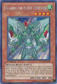 Gladiator Beast Bestiari LCGX-EN237 card from Legendary Collection 2