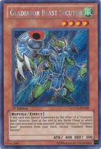 Gladiator Beast Secutor LCGX-EN240 card from Legendary Collection 2