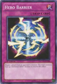 Hero Barrier LCGX-EN108 card from Legendary Collection 2
