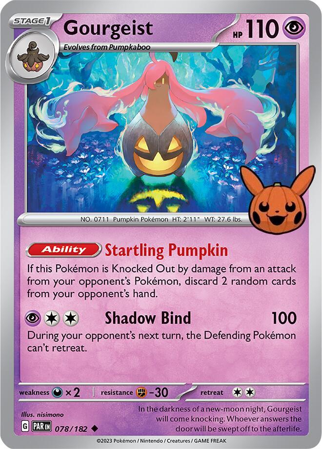 Gourgeist 078/182 card from Trick or Trade BOOster Bundle 2024