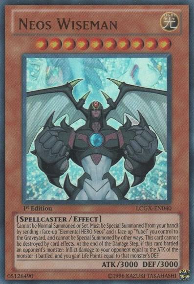Neos Wiseman LCGX-EN040 card from Legendary Collection 2