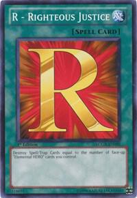 R - Righteous Justice LCGX-EN090 card from Legendary Collection 2