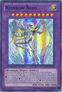 Rainbow Neos LCGX-EN074 card from Legendary Collection 2
