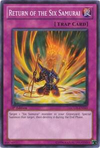 Return of the Six Samurai LCGX-EN262 card from Legendary Collection 2