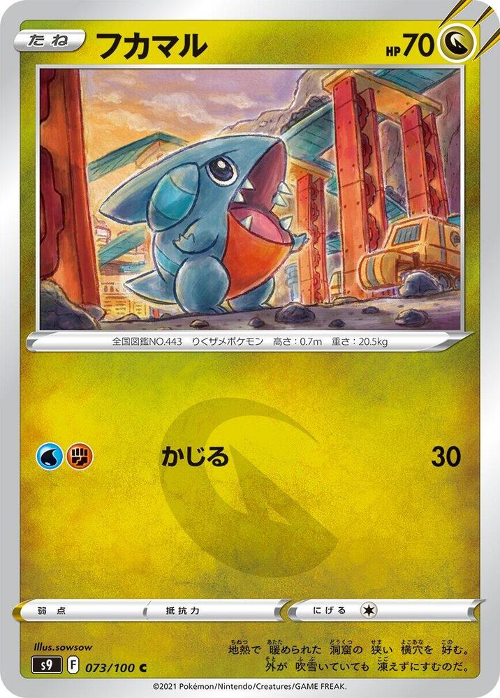 Gible 073/100 card from S9: Star Birth