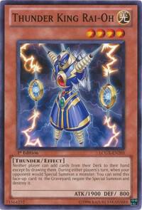 Thunder King Rai-Oh LCGX-EN203 card from Legendary Collection 2