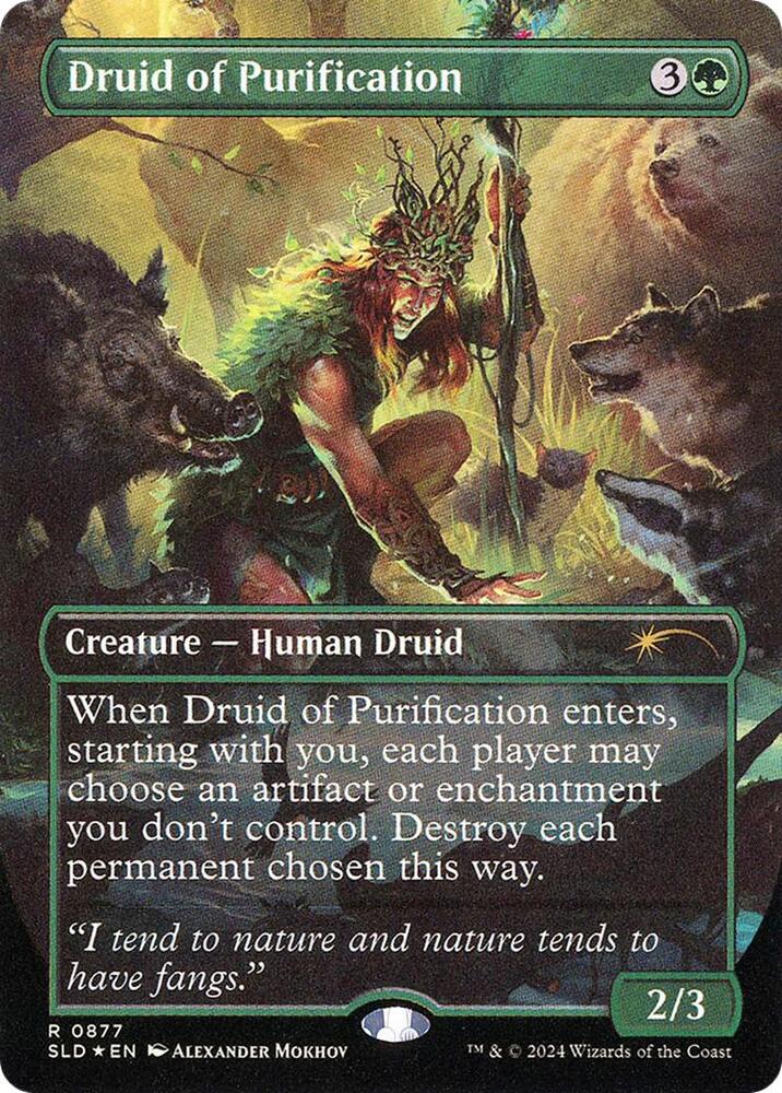Druid of Purification (Rainbow Foil) 877 card from Secret Lair Drop Series