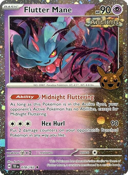 Flutter Mane (Cosmos Holo) 078/162 card from Trick or Trade BOOster Bundle 2024