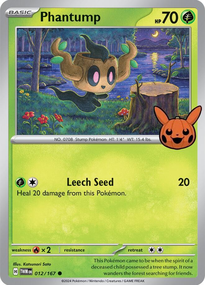 Phantump 012/167 card from Trick or Trade BOOster Bundle 2024