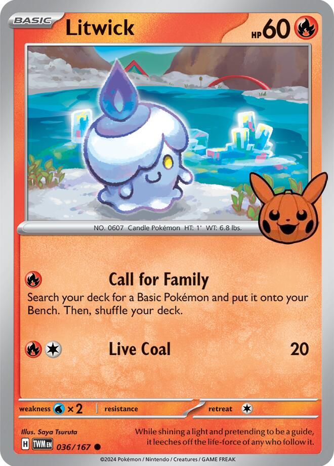 Litwick 036/167 card from Trick or Trade BOOster Bundle 2024
