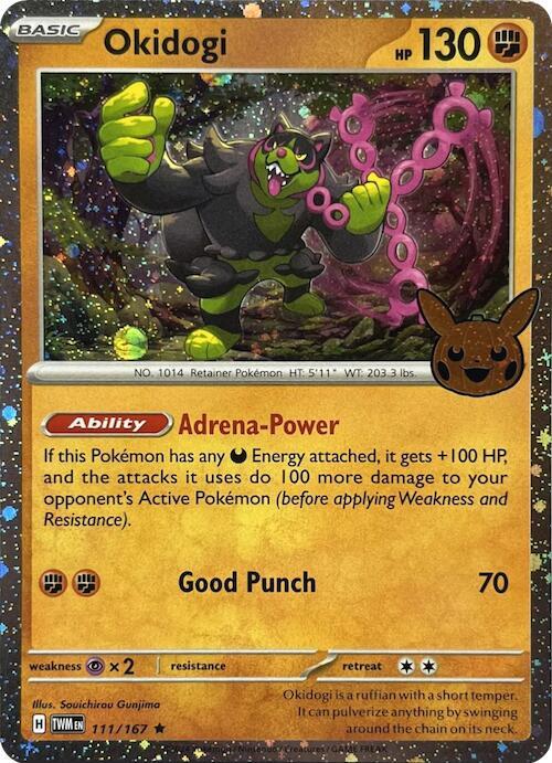 Okidogi (Cosmos Holo) 111/167 card from Trick or Trade BOOster Bundle 2024