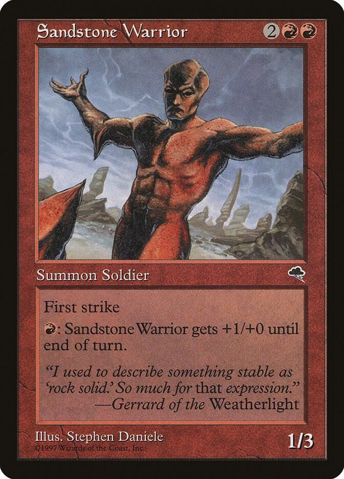 Sandstone Warrior 199 card from Tempest