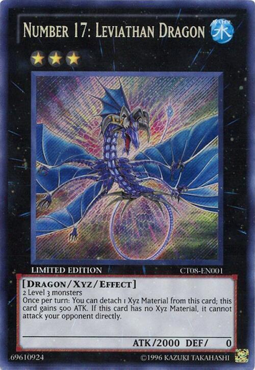 Number 17: Leviathan Dragon CT08-EN001 card from 2011 Collectors Tins