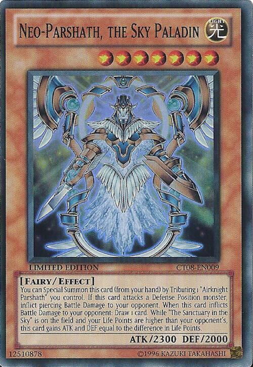 Neo-Parshath, The Sky Paladin CT08-EN009 card from 2011 Collectors Tins