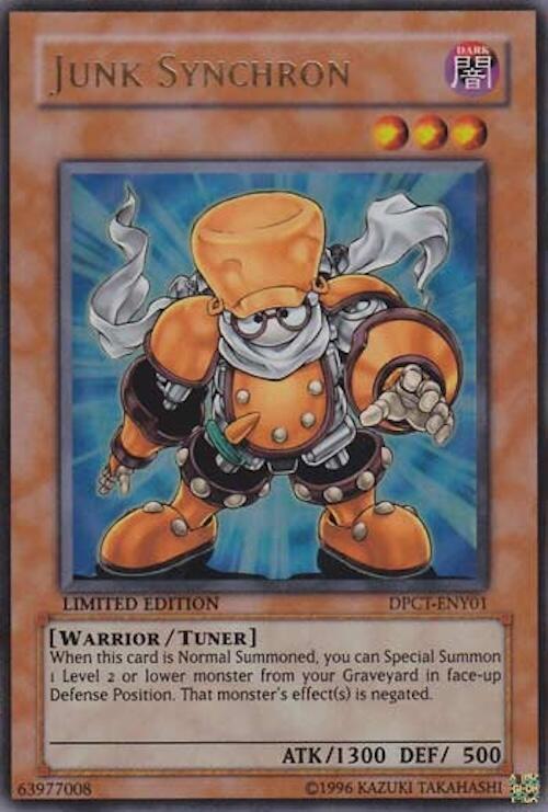 Junk Synchron DPCT-ENY01 card from 2010 Duelist Pack Collection Tin