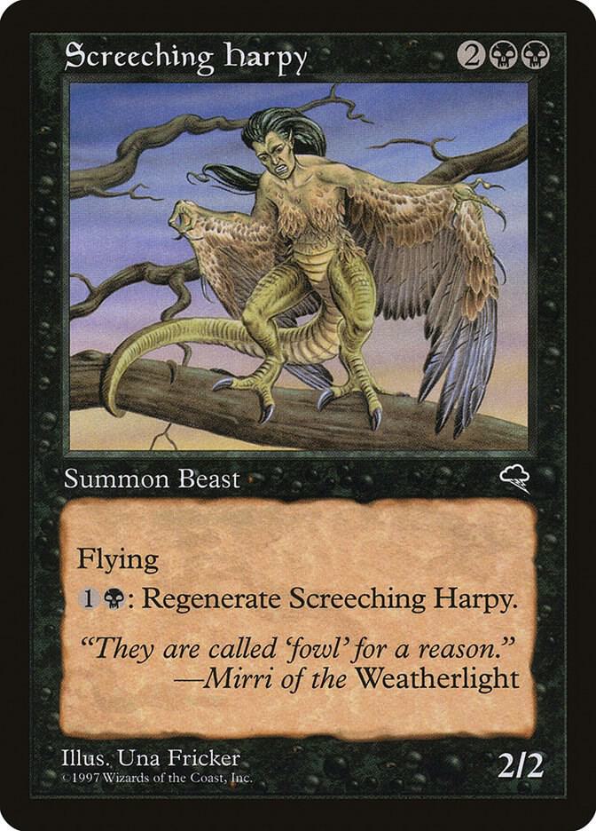 Screeching Harpy 155 card from Tempest