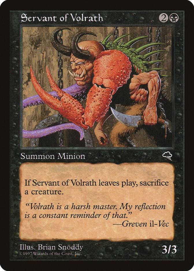 Servant of Volrath 156 card from Tempest