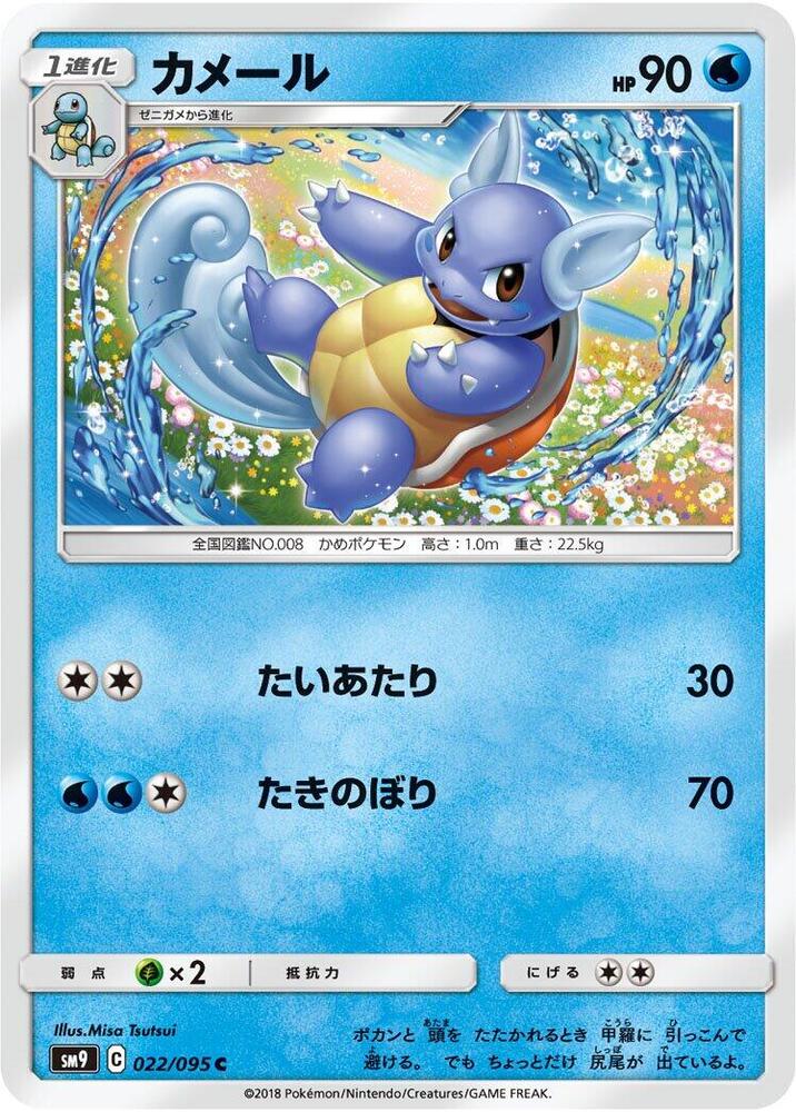 Wartortle 022/095 card from SM9: Tag Bolt