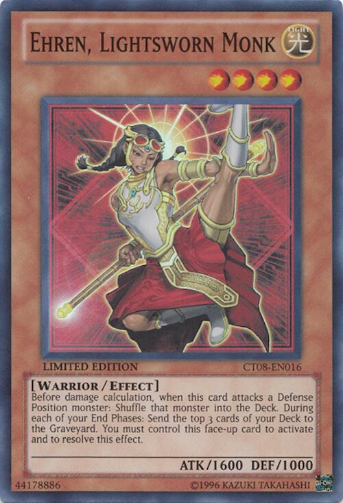 Ehren, Lightsworn Monk CT08-EN016 card from 2011 Collectors Tins