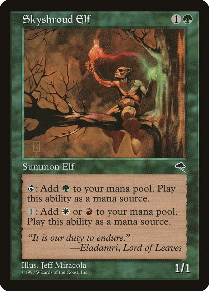 Skyshroud Elf 255 card from Tempest