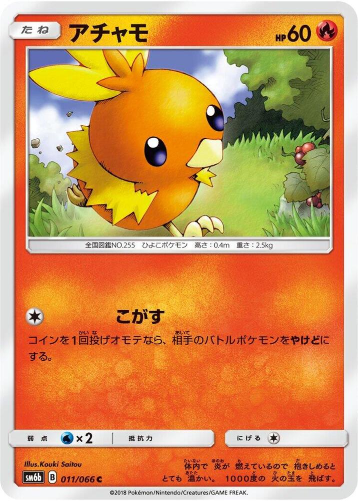 Torchic 011/066 card from SM6b: Champion Road