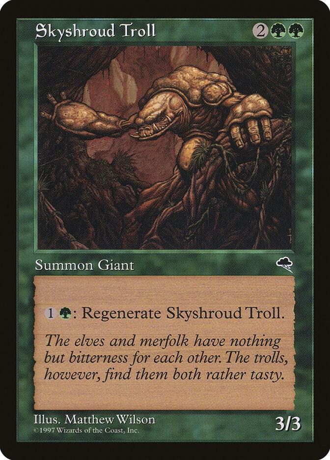 Skyshroud Troll 257 card from Tempest